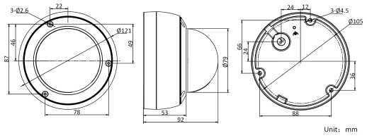 DS-2CD3146FWD-IS(D)外形尺寸