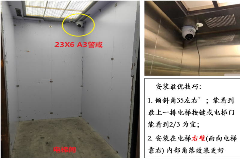 電梯智能警戒攝像機(jī)安裝