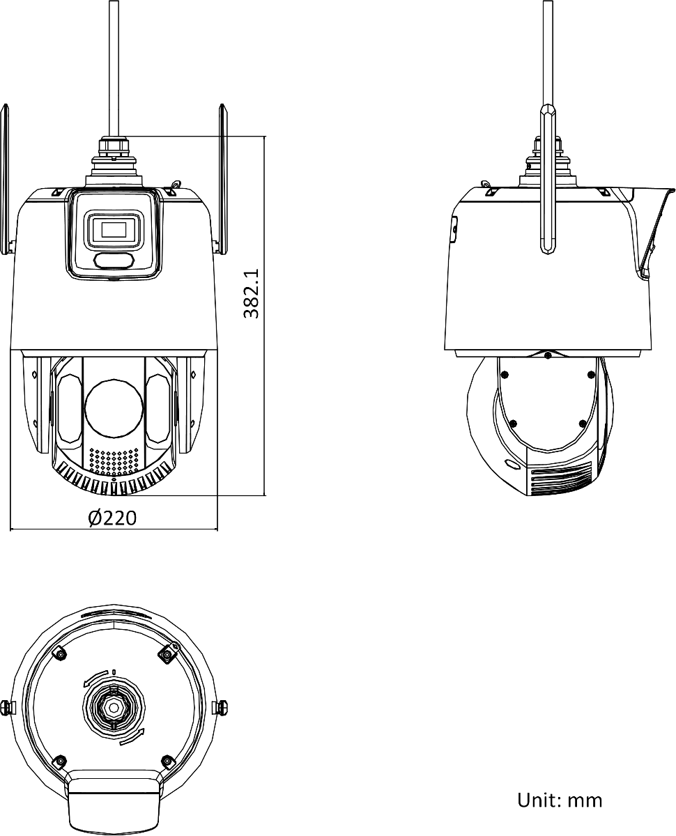 iDS-2SE7C144MW-DB/GLT產品尺寸