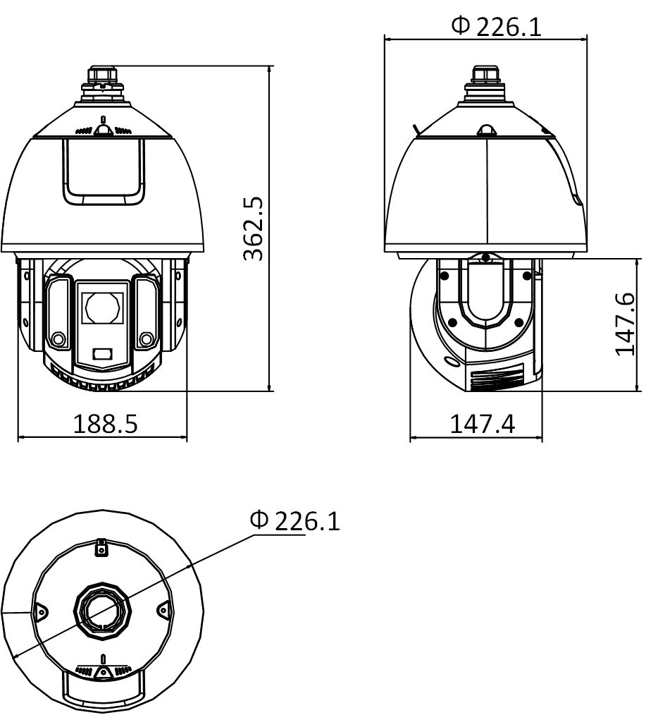 iDS-2DE7S424MW-AF(F1)(S5)(B)產品尺寸