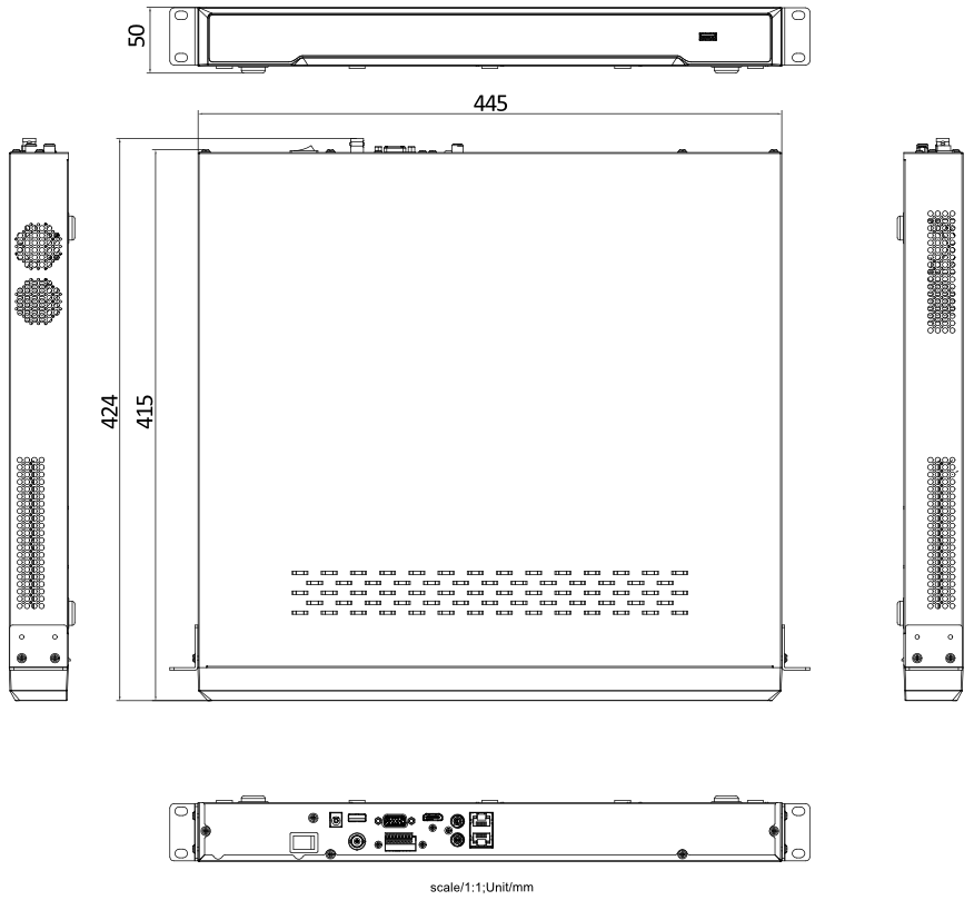 DS-7600N-I3/8P-V3產品尺寸