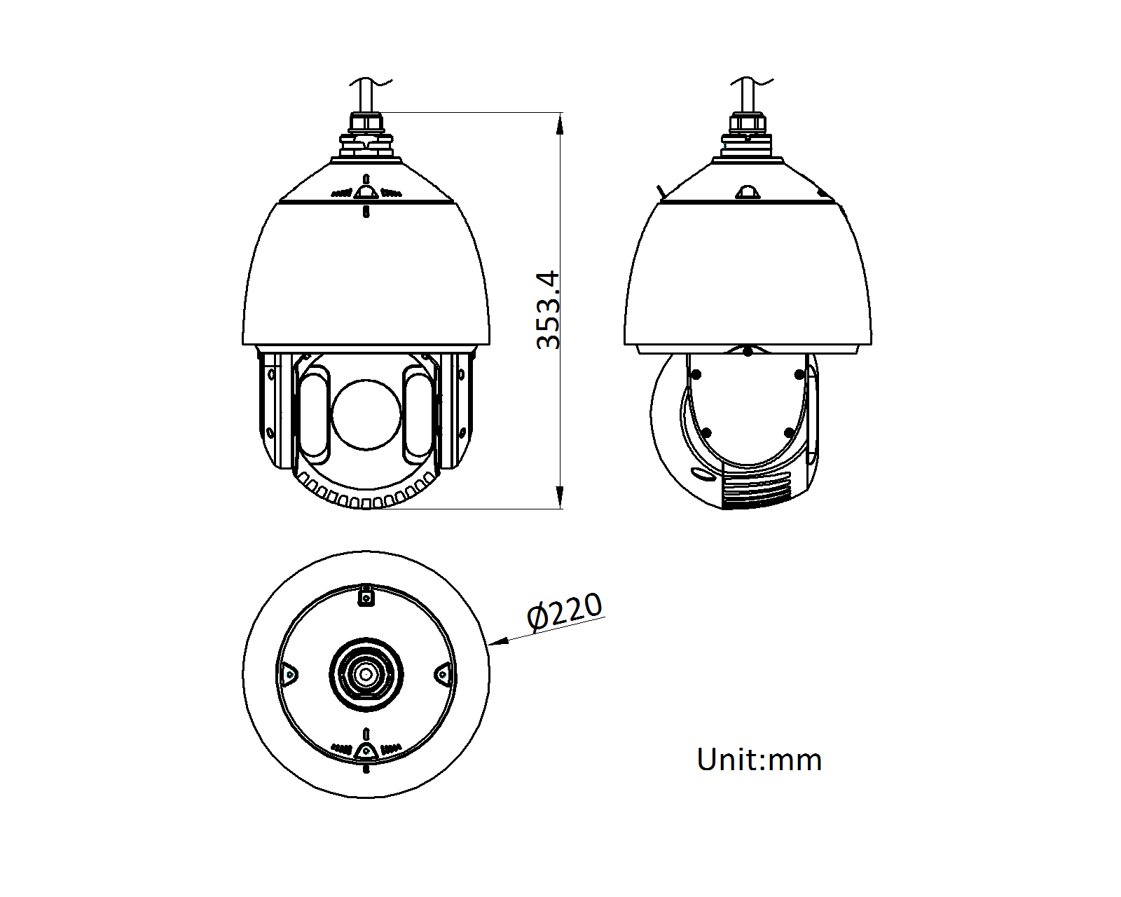 DS-2DE7440IW-A(T5)產品尺寸