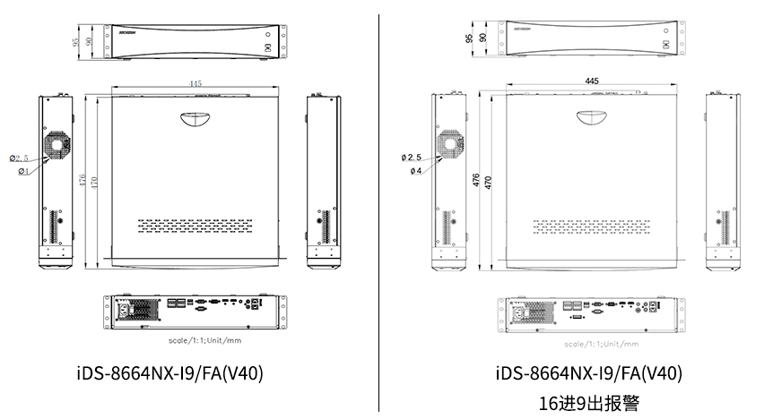 iDS-8600NX-I9/FA(V40)產品尺寸