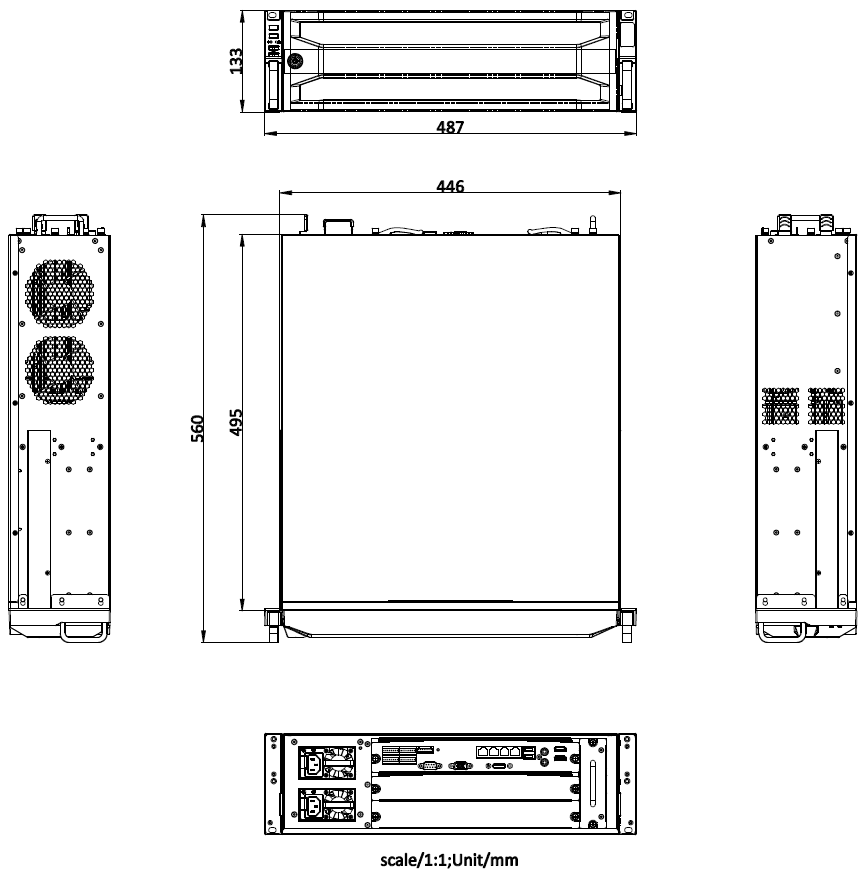 iDS-96000NX-I16/HW-F-G系列產(chǎn)品尺寸